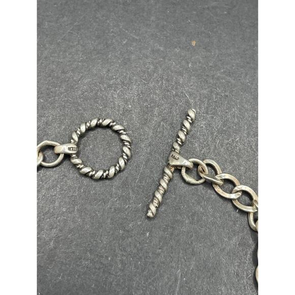 Vtg 925 Sterling Silver Pearl & Sea Creature Dangle Charm Bracelet Sz 7 1/4" 18g - Picture 7 of 10